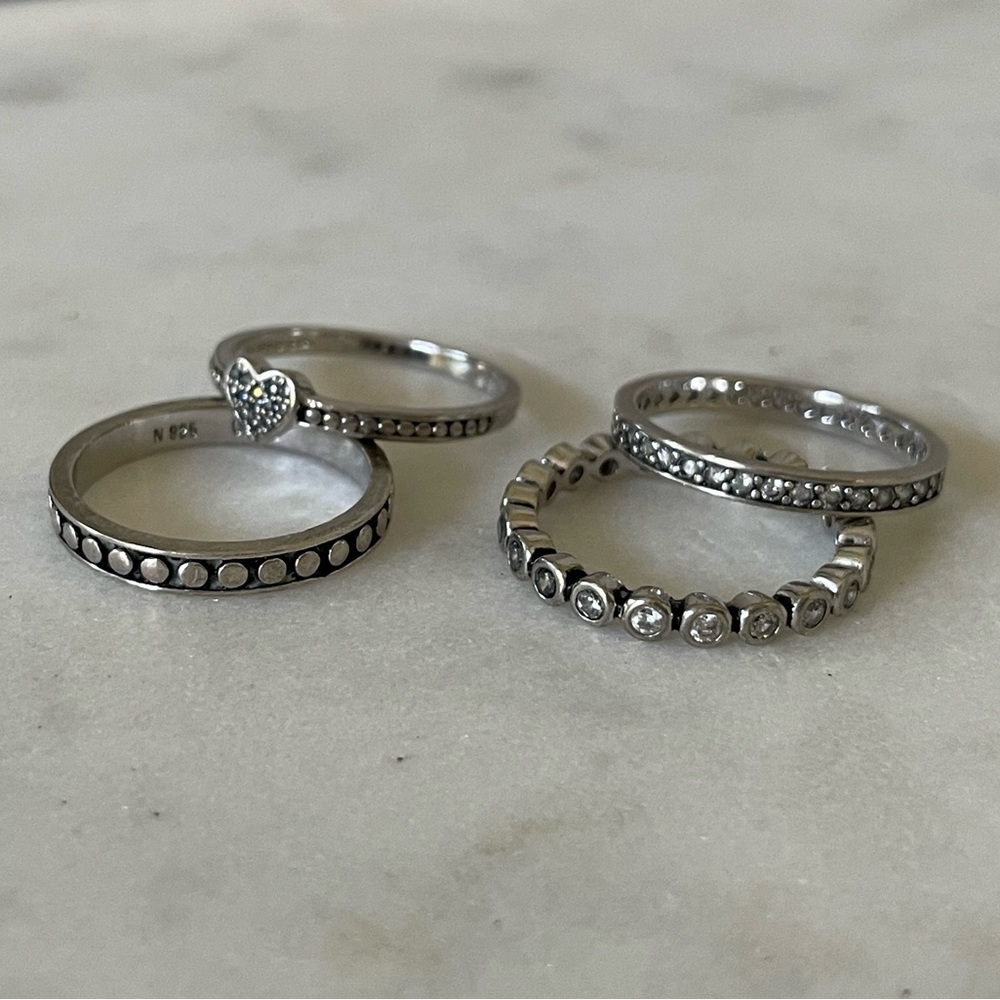 Sterling Silver 925 Stacking Rings (4)